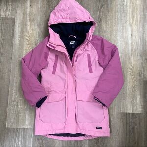 Lands End Girls Insulated Pink Parka Winter Jacket-size L (10/12) *like NEW*